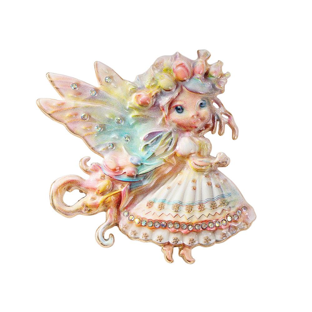 

Фэнтези сказка эльф брошь милый мультяшный цветок фея изысканный нишевый дизайн чувство стиля высококачественная булавка брошь новая