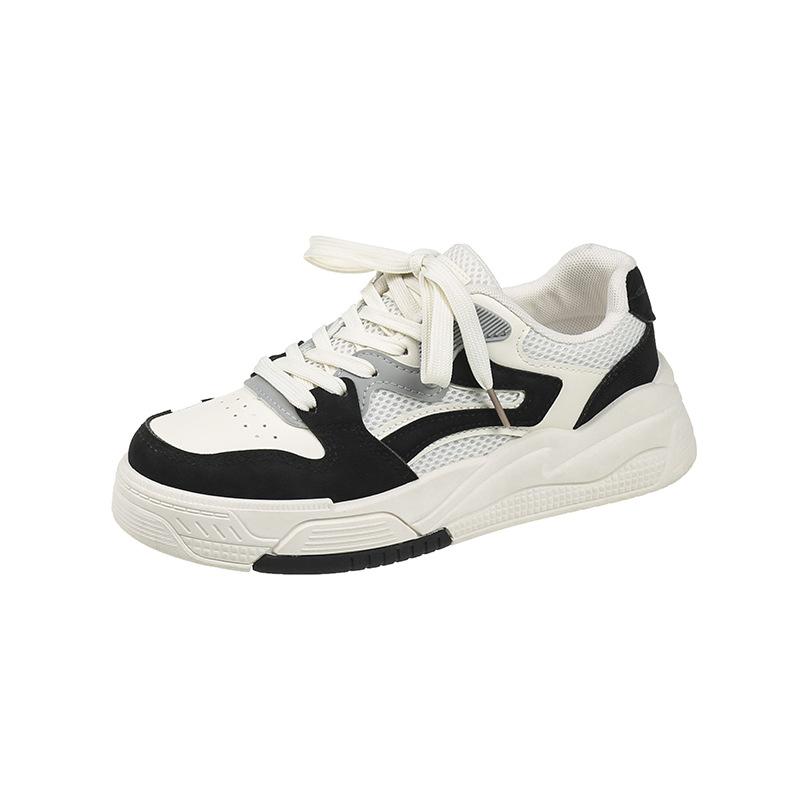 

Thick baseplate shoes women s autumn new mesh breathable sports shoes women s versatile students niche original white shoes 35 чорний