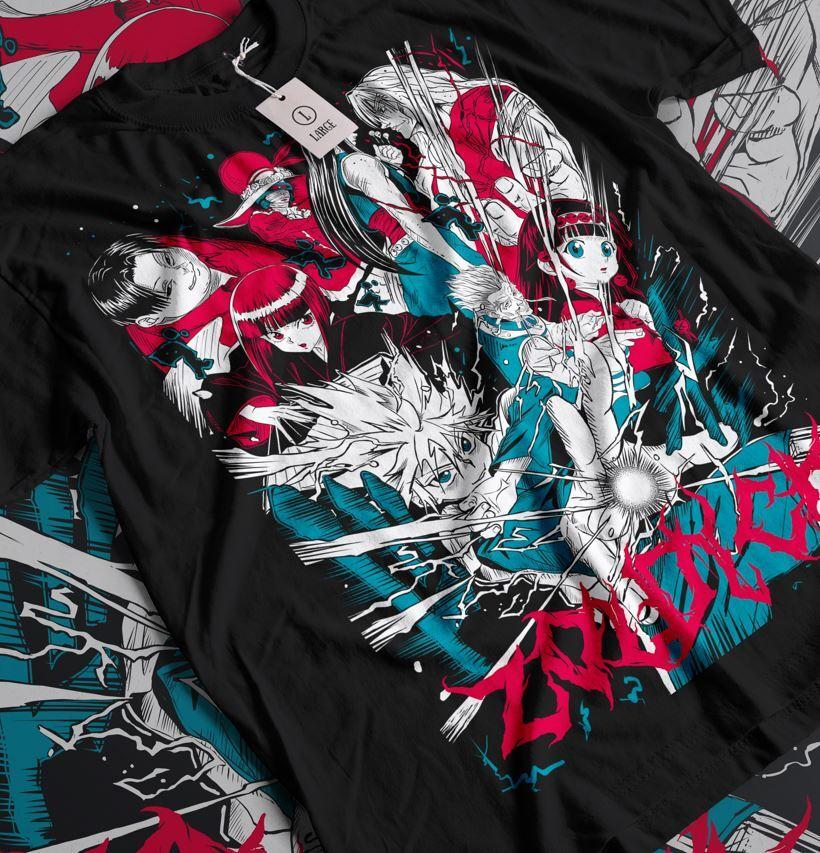 

Футболка Киллуа Футболка Hunter X Hunter Футболка HXH Гон Аниме Хисока Меруэм Хисока XL