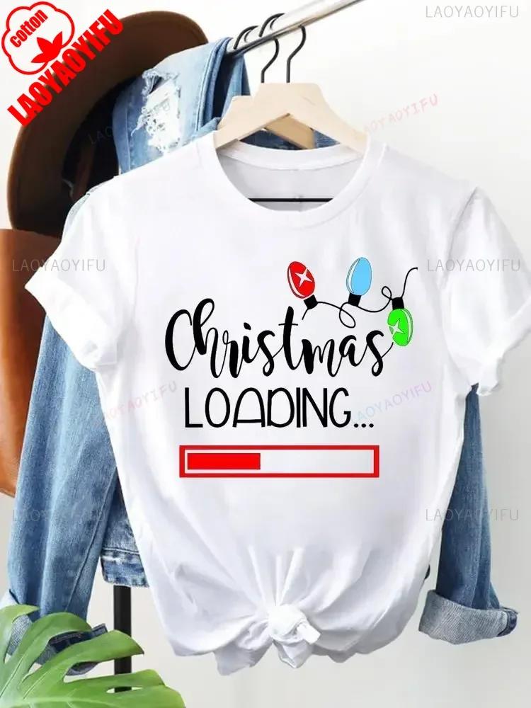 

Merry Christmas Harajuku New Year Women Men Graphic Tshirts Watercolor Season Trending 90s Print Clothing Xmas Tree Cotton Tee S