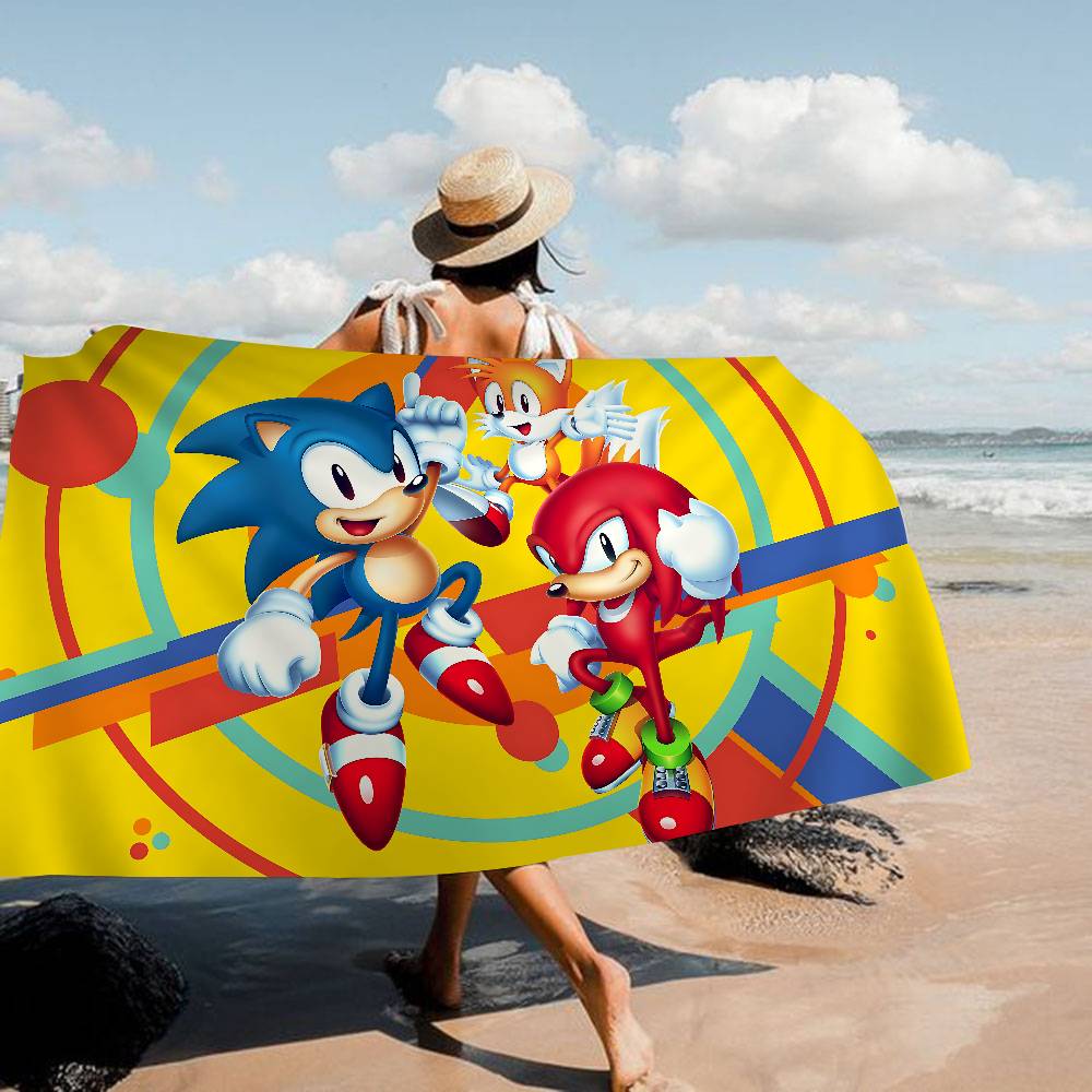 Anime S-SonicS H-HedgehogES Big Microfiber Beach Towels Quick Dry Towel Sand Beach Towels Pool Towel For Travel Swim Pool Yoga
