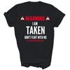 Lustiges Ich bin vergeben Flirte nicht mit mir Unisex Shirt Geschenk