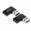 90 Degree Right Up Down Angled USB3.0 Male to Female Extension Adapter for PC