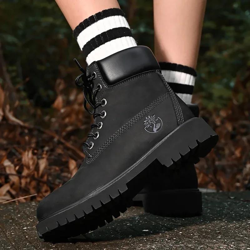 Módní párské motorkářské boty, ležérní kožené, s prošíváním, kotníkové boty, zimní bavlněné teplé, mladistvá móda, protiskluzové, trendy, univerzální, populární model