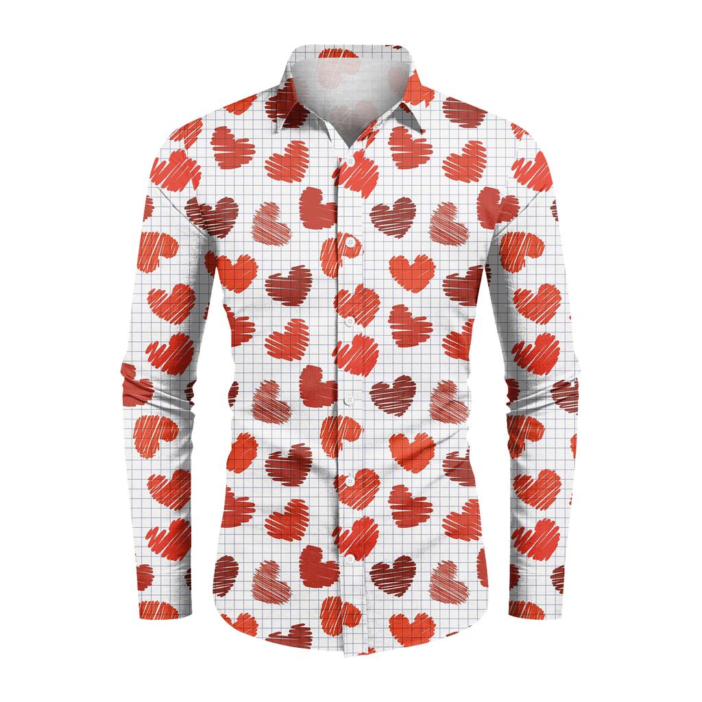 Lässiges, locker sitzendes Langarmhemd für Herren, modisches Revershemd