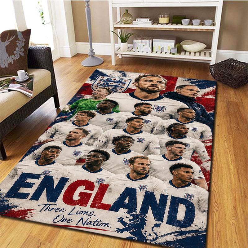 England National Football Team Carpet Rug for Living Room Bedroom Home Sofa Decoration,Kids play Non-slip Floor Mat