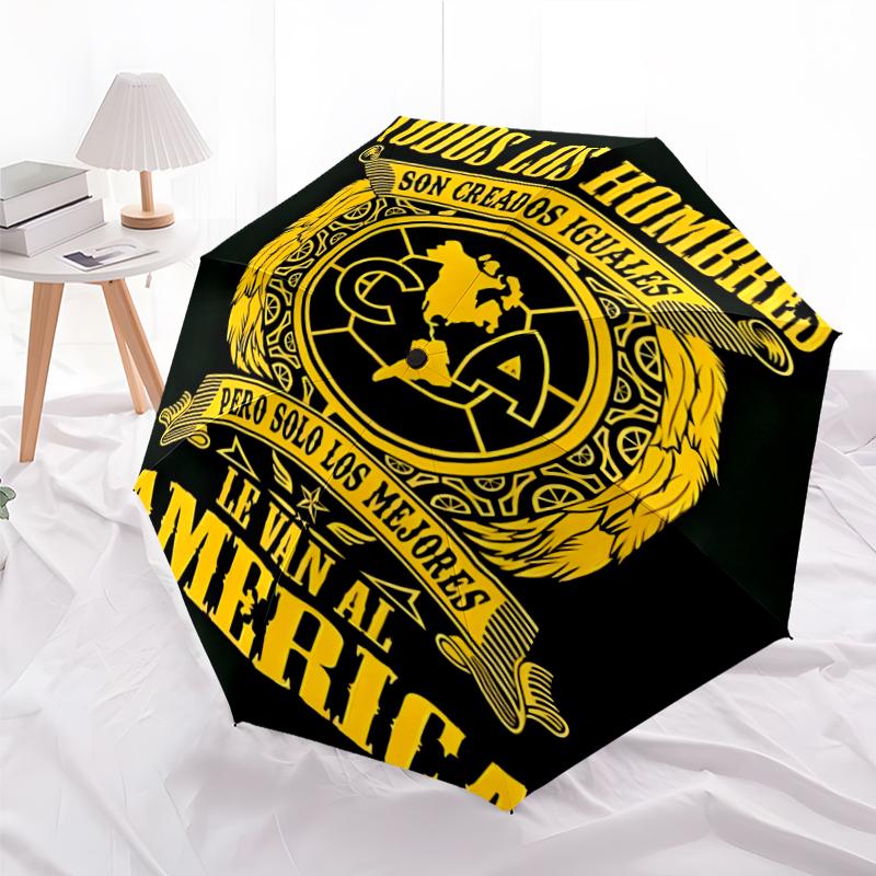 Club América Fashionable Automatic Opening/Closing Folding Umbrella. Portable and Foldable, Ideal for Gift, Travel, and Daily Use.