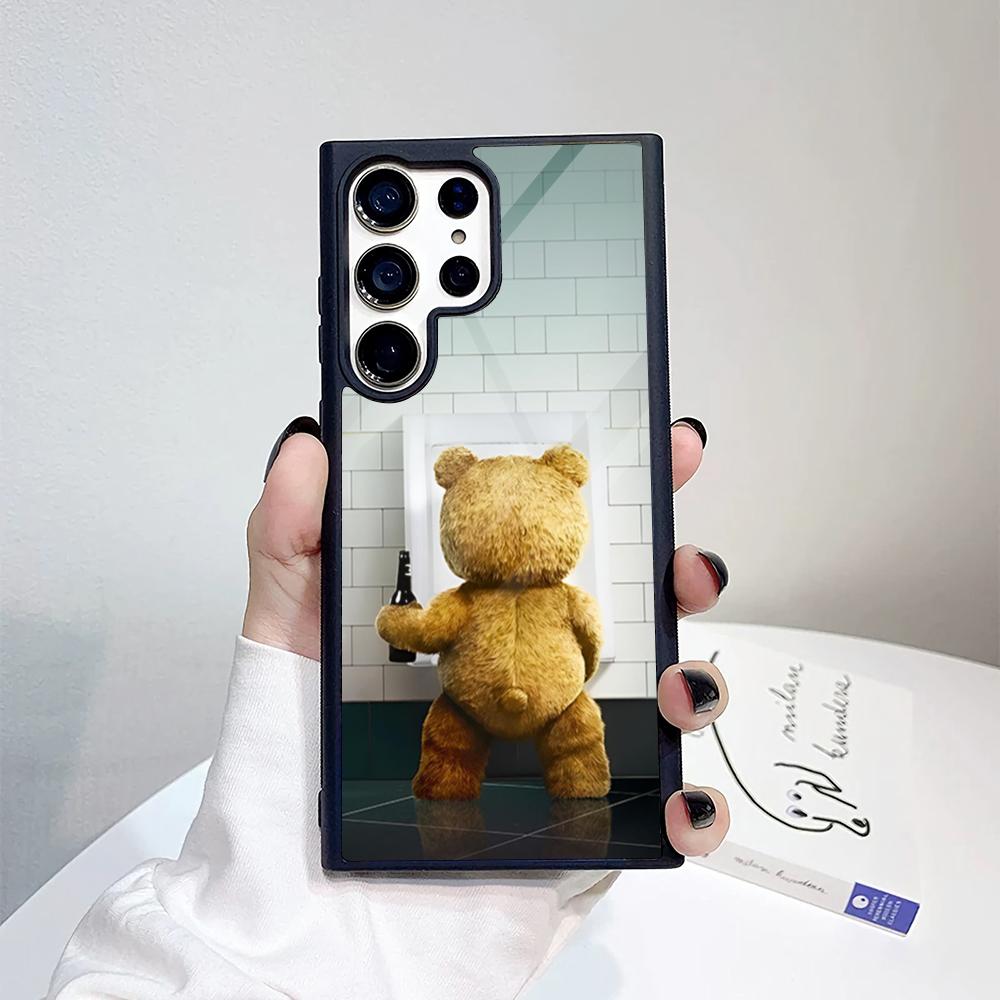 Funny ted bear Phone Case For Samsung Galaxy S26 S25 S24 S23 S22 S21 S20 FE Edge Pro Plus Ultra PC+TPU Cover
