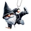 2D Acrylic Christmas Tree Pendant Santa Claus Car Pendant Hanging Decoration Ornaments Car Rearview Mirror