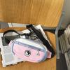Borsa da petto da donna a colori contrastanti casual da esterno per equitazione a tracolla borsa locomotiva alla moda versatile borsa per cellulare marsupio sportivo da uomo