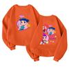 Children's Fashionable Lightweight Long-sleeved Round Neck Pullover With Pockets Printed Pullover