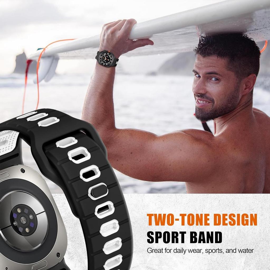 Silicone Band for Samsung Galaxy Ultra 47mm Sport Soft Breathable Replacement Bracelet for Galaxy Watch 7 Ultra Strap Wristband