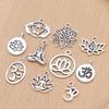 10Pcs Silver Plated Yoga Charms Pendant For Jewelry Making Necklace Earrings Bracelet Diy Findings Craft Mix