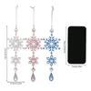 Water Droplet Crystal Style Christmas Snowflake Hanging Acrylic Pendant  Outdoor Indoor