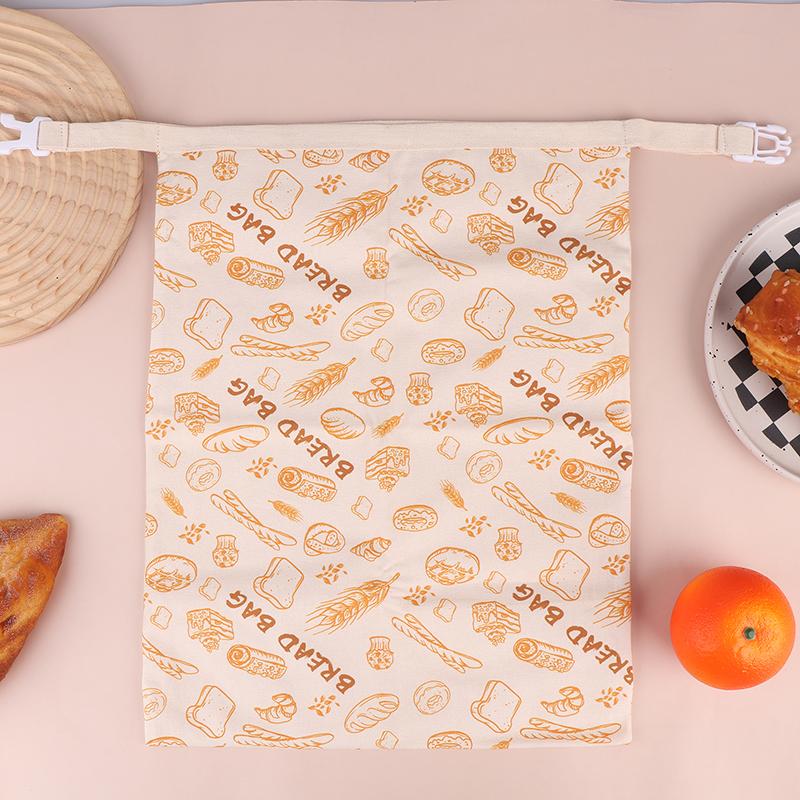 Beeswax Linen Bread Bag For Homemade Bread Eco Friendly Food Storage Bags Reusable Bread Bags