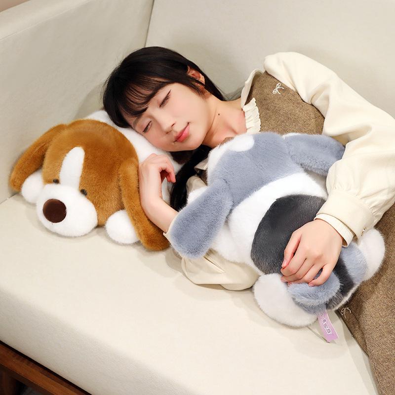 Cute Plush Puppy Doll Hug Pillow - Soft Soothing Toy for Kids, Perfect Birthday Gift