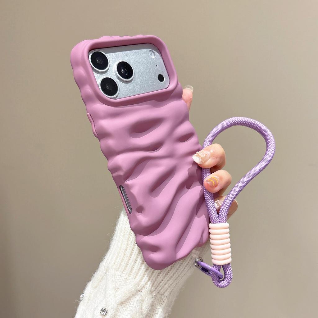 Textured Lanyard Phone Case for iPhone 16 Pro Max, Compatible with New Apple 14/13 Models