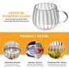 1pcs Glass Cups Vertical Stripe Water Cup 400ml/13.5oz Coffee Mugs Drinking Glasses Flowers Tea Cup Heast Resistant Drinkware