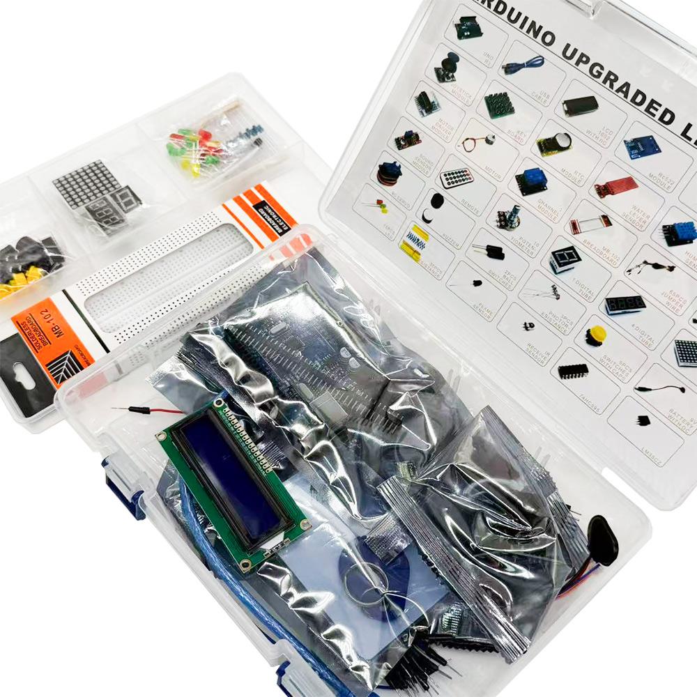Electronic Starter Learning DIY Kit for arduino UNO R1 Electronic Moudle 811-hole Breadboard 1611 LCD, DHT11 Sensor Upgraded Kit