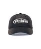 Emelbi Vintage Washed Curve Logo Unstructured Ball Cap Ny (Black)