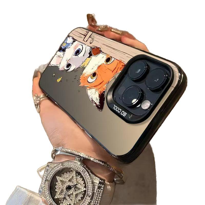 Cross Judy Nick Silver Shell Cute Phone Case for Apple 17/16/15 Pro, 14 Pro Max, 13/12