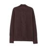Women's Twisted Cable Knit Sweater - Half-High Neck, Lazy Style, Solid Color, Warm Base Layer for Autumn and Winter.