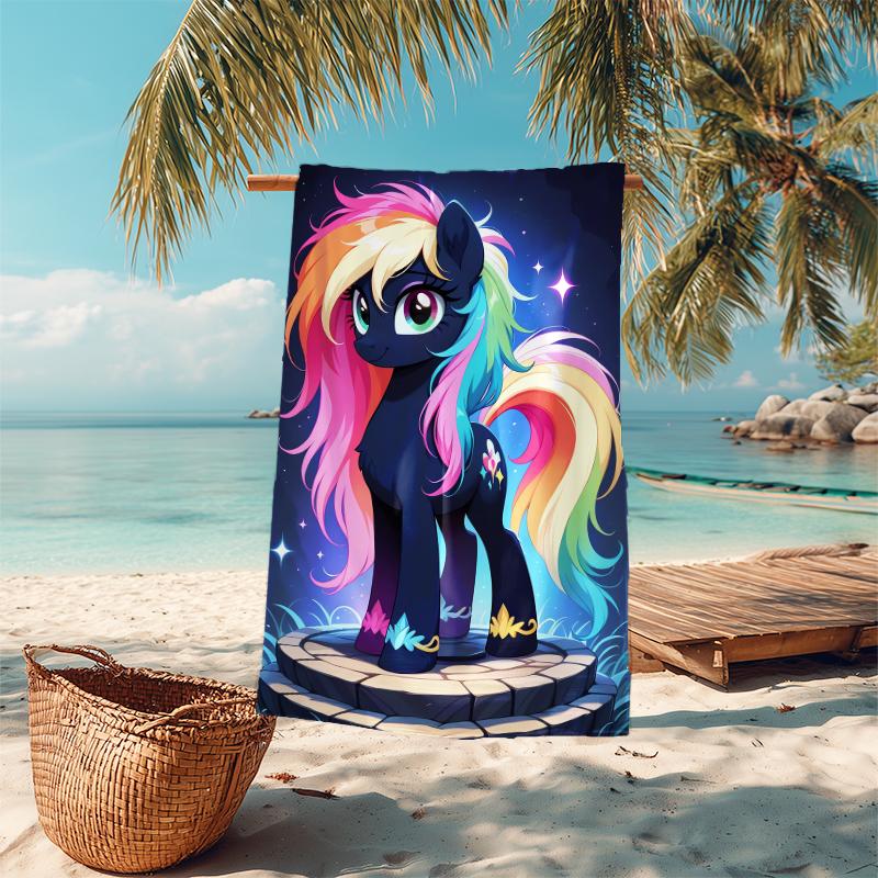 1Pc Little Pony Adventure Beach Towel Microfiber Beach Towel Thin Absorbent For Beach Swimming Yoga Bath Sports 0917120