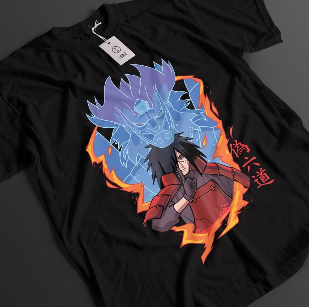 

Naruto Shirt Madara Uchiha Tshirt Hashirama Senju T-Shirt Obito Anime Unisex Tee 3XL