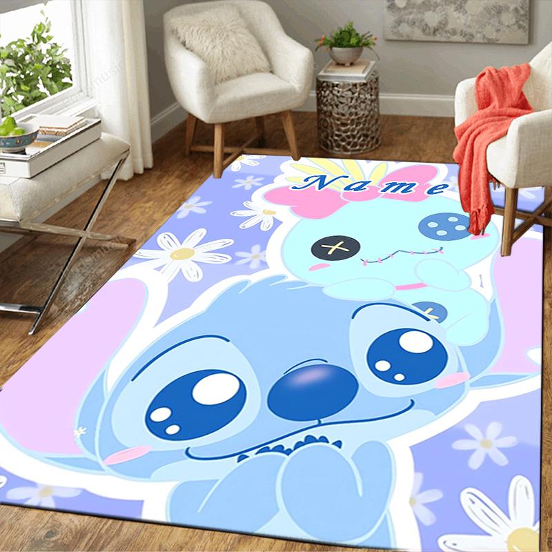 Custom 1Pc Stitch'S Colorful Adventure Rug Office Carpet Indoor Outdoor Entrance Doormat Nonslip Soft And Comfortable Living Room D916305