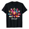 Bohemian Zen Namaste Yoga T-Shirt Mit Lotusblume Für Medium
