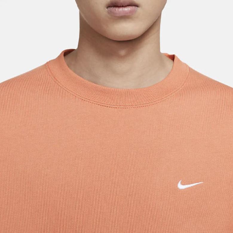 Nike Solid Color Sport Fleece Pullover Sweatshirt Men Tops Soft-Orange DA0318-863
