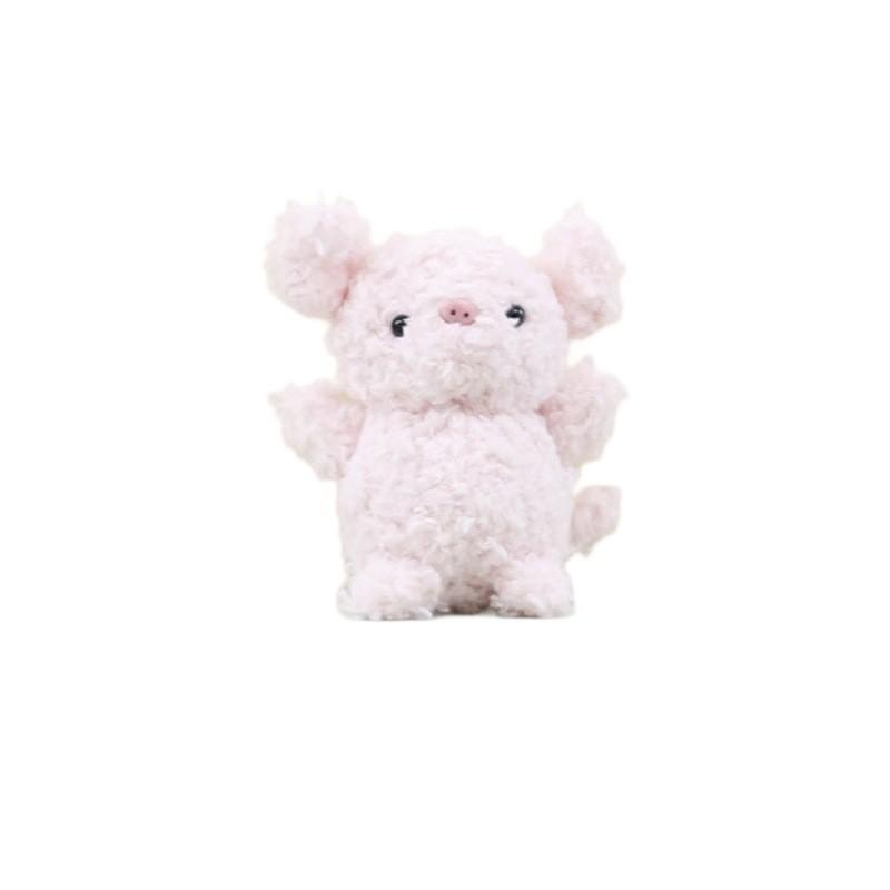 Adorable Cute Pig Plush Keychain Toy Soft Coral Fleece Pig Doll Key Ring Accessory