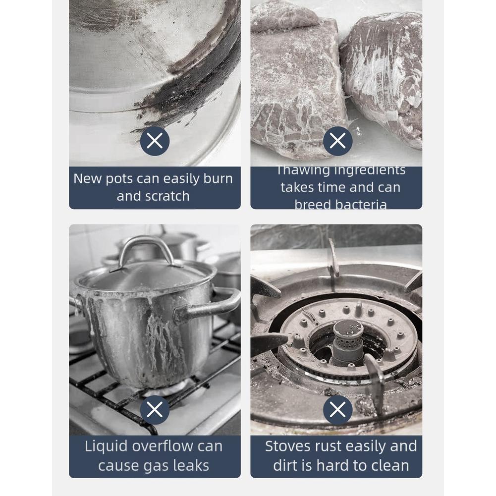 1 szt. Rozpraszacz ciepła Aluminiowa płyta rozpraszająca ciepło na kuchenkę gazową 20CM 24CM 28CM Pogrubiona 4MM 6MM Antypoślizgowe części do naczyń Szybkie rozmrażanie