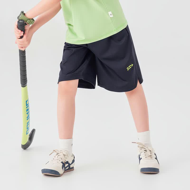 Boys' Embroidered Knee-Length Sports Shorts