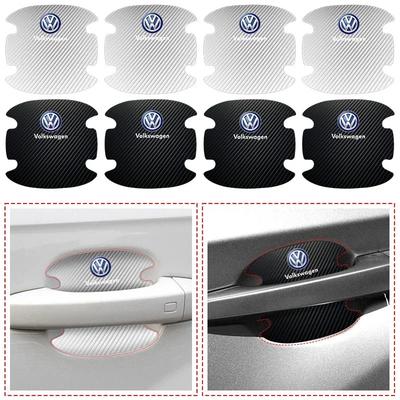 4 Piezas Pegatina Protectora de Manija de Puerta de Coche Emblema Estilo de Coche para VW Volkswagen Golf GTI Bora Passat Jetta Beetle Scirocco Lavida