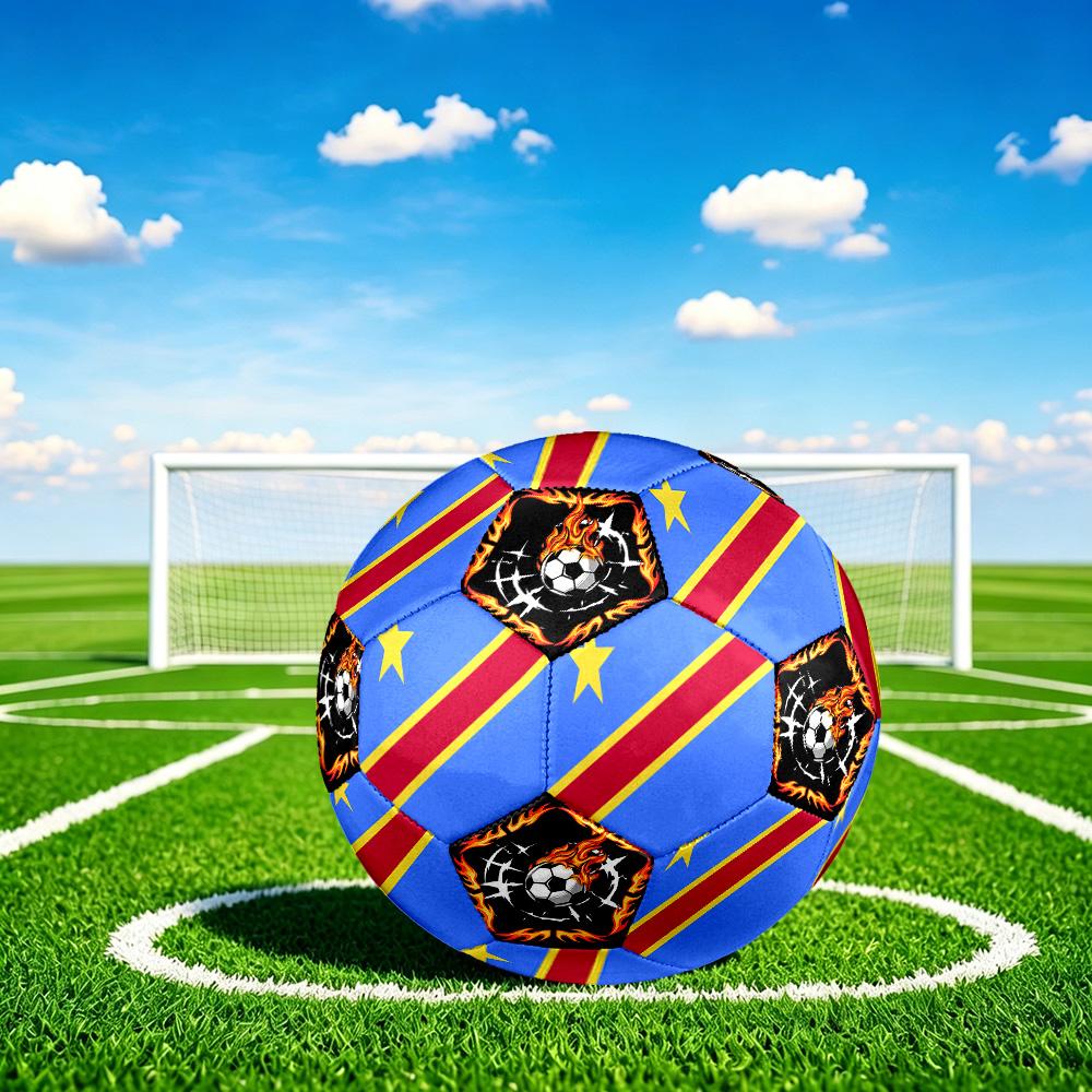 1pc Sports Theme Congo Size 5 Soccer Ball Professional Match Training Football Indoor &Outdoor Sports Ball Lightweight Durable c667