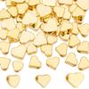 60Pcs 3 Style Brass Beads, Heart, Real 18K Gold Plated, 5~7x5~6x2~3mm, Hole: 1.2~1.5mm, 20pcs/style