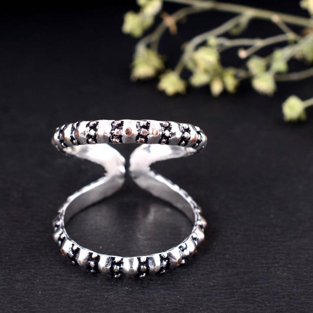 Handmade Silver Arthritis Splint Ring – Adjustable Thumb & Finger Support Jewelry for Pain Relief and Daily Comfort