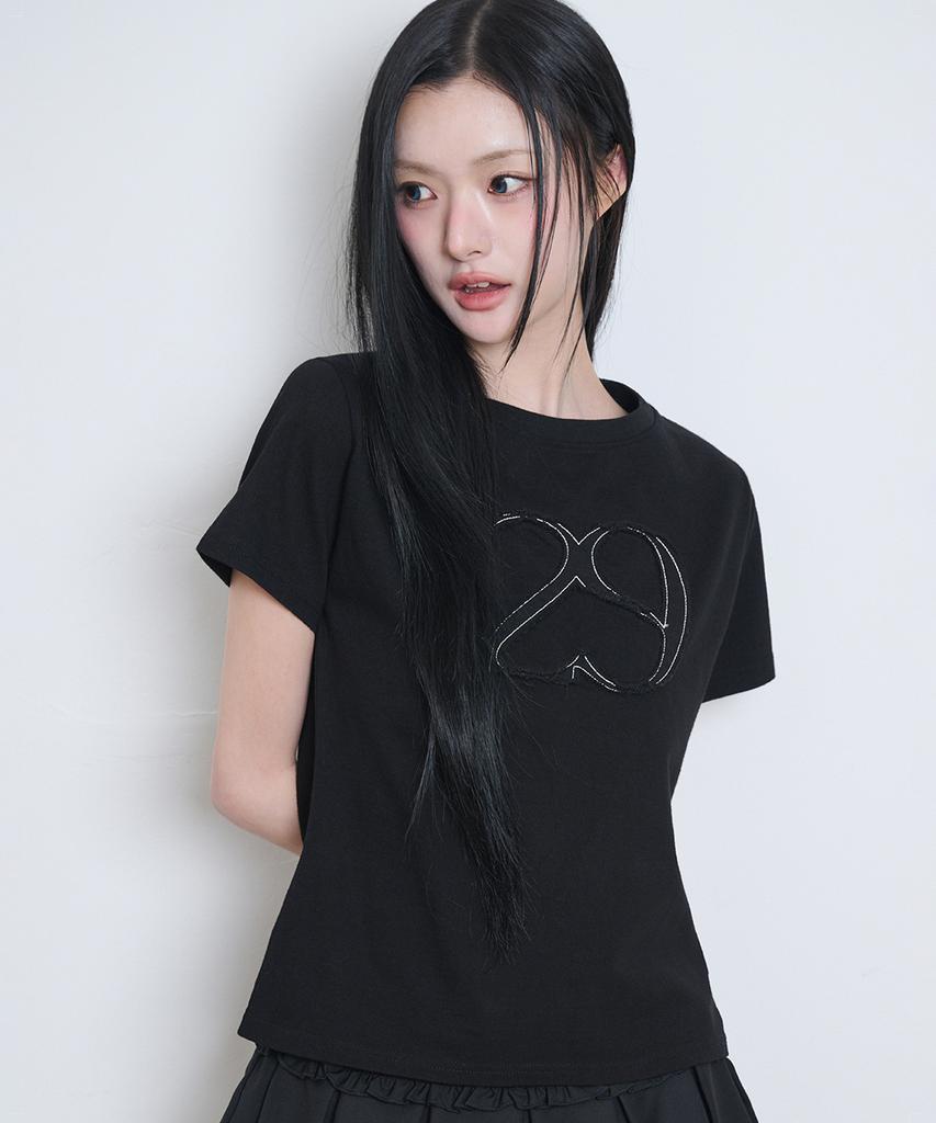 ILLIGO 129 Logo Patch T-Shirt Deep Black