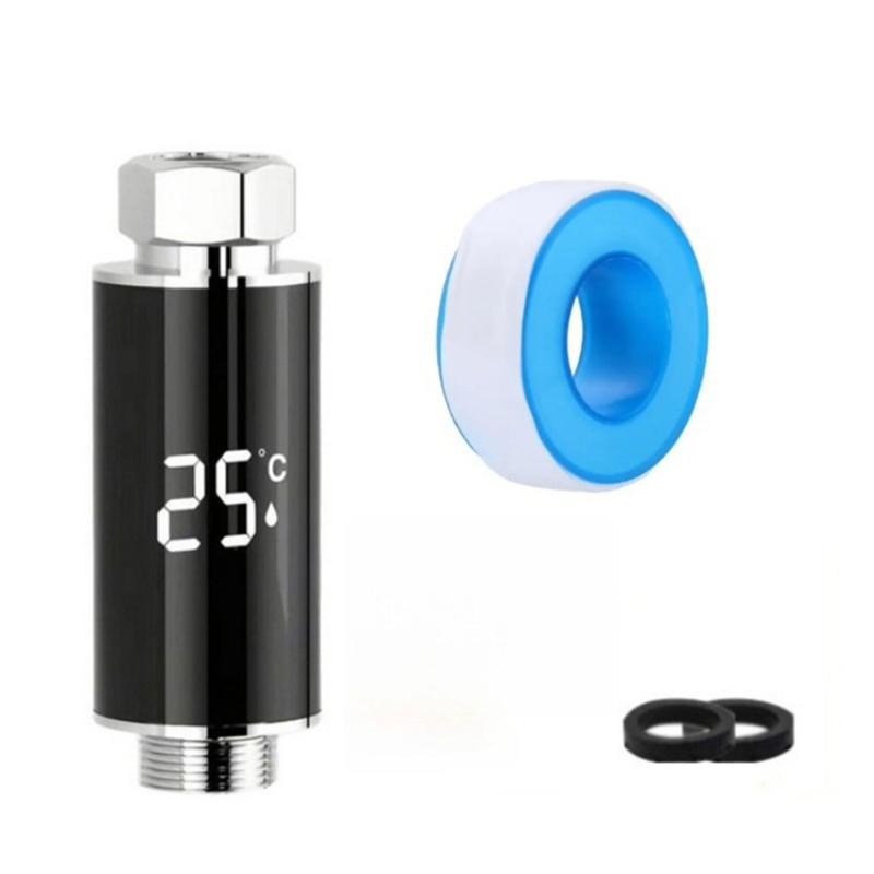 

Faucet Thermometers LED Display Water Power Thermometers Portable Waterproof Indicator for Safe Bathing Water Control
