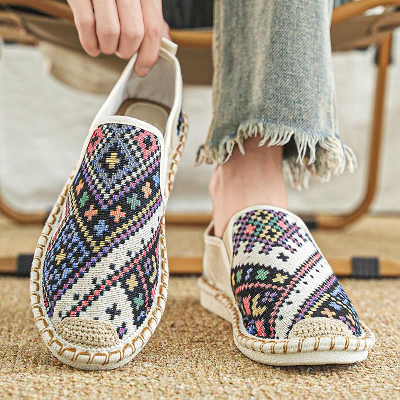 Nuove scarpe da pescatore estive moda casual scarpe in tela scarpe da uomo, nero, blu