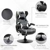 Gaming Chair, Gaming Seat, Integrated Speakers, Reclining Backrest, Black+White, 69 X 73 X 118cm