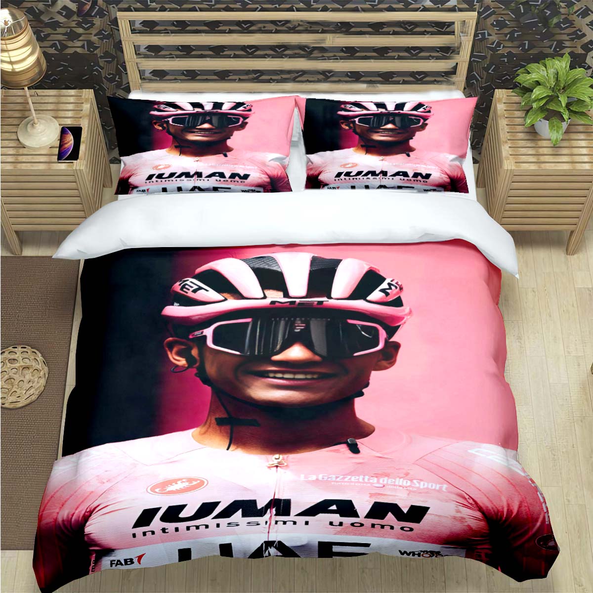 

Fashion Mountain Biking Ttadej Pogacar Print Bedding Sets Bed Supplies Set Duvet Cover Bed Comforter Set Bedding Set Luxury Gift US Full(200*230cm)3pcs