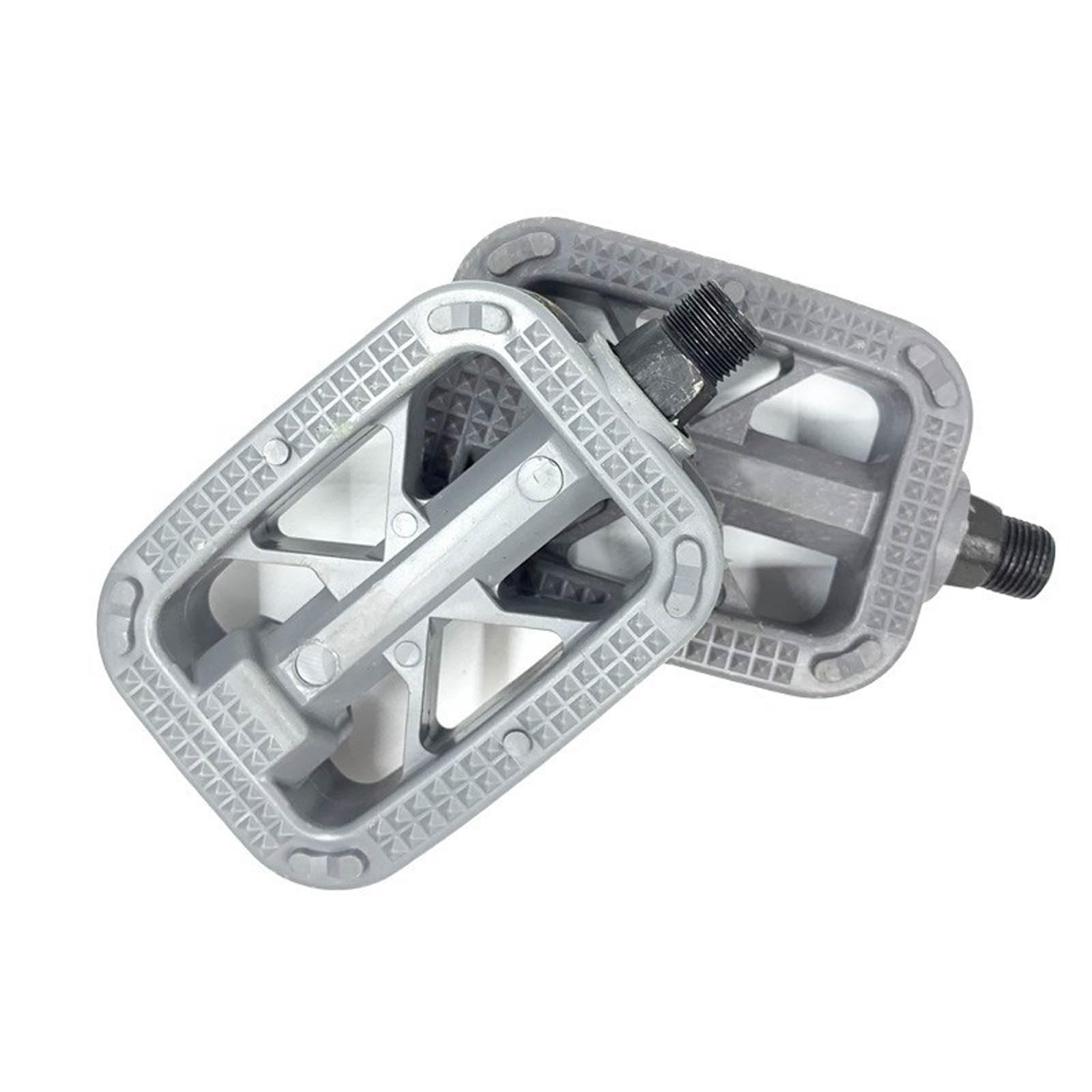 

LUYING Bicycle Pedal with Reflector, Universal Bicycle Pedal, Pedal Parts, 2pcs bicycle pedals silver