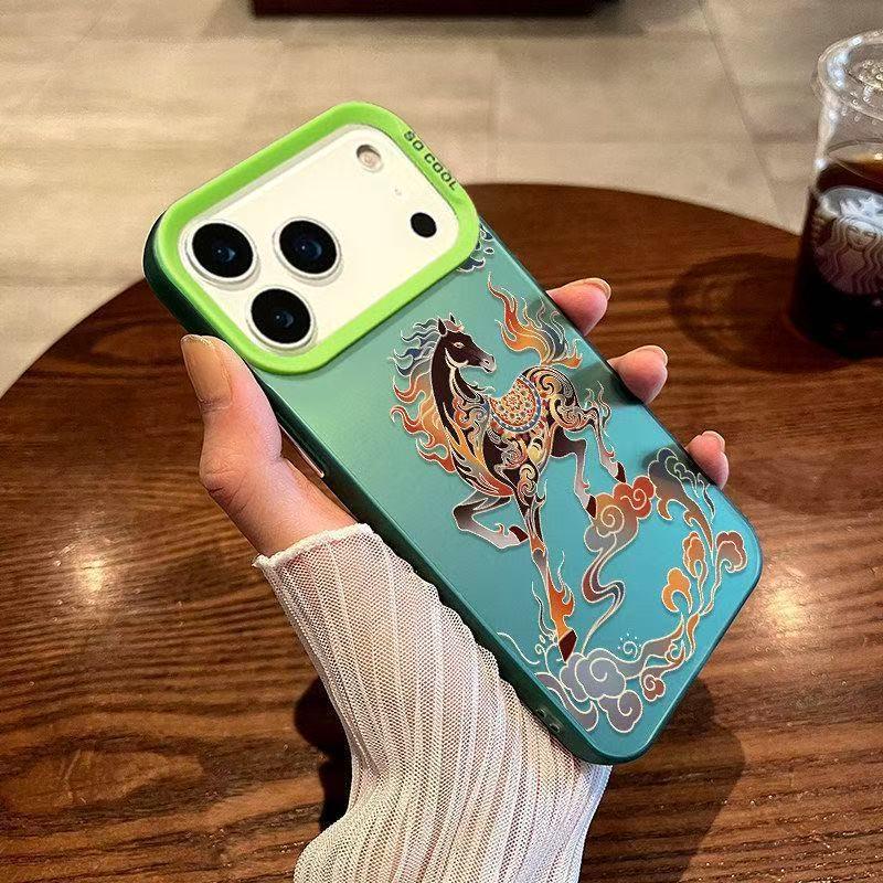 Dunhuang Galloping Horse Case for iPhone 17 Pro Max, 16, 15, 14, 13 - Energetic European & American Style 17Promax