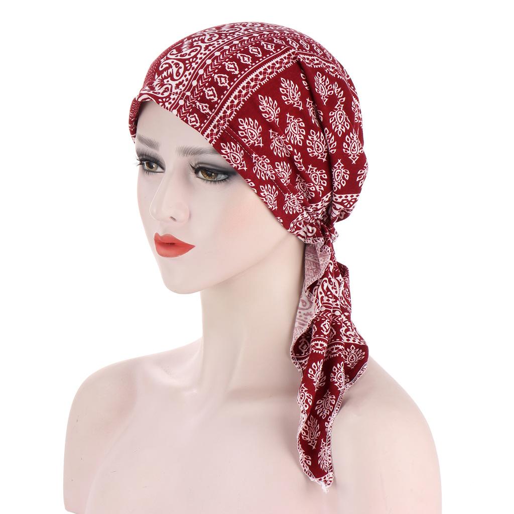 New Elastic Fashion Turban Hat Solid Color Women Warm Winter Headscarf Bonnet Inner Hijabs Cap Muslim Hijab Femme Wrap Head