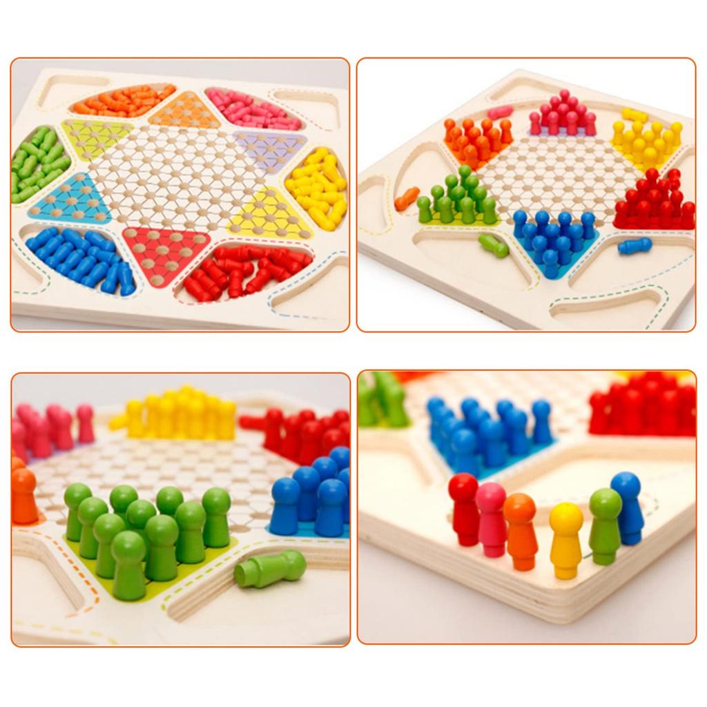 Checkers Multifunctional Board Game for Two Improves Observation No Family Ages Game, 2-in-1 Players, Skills, Training, Scratches, Educational,