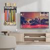 Metal Trophy and Medal Display Shelf, Wall Mount Medal Holder Hanger Rack for Award Showcase