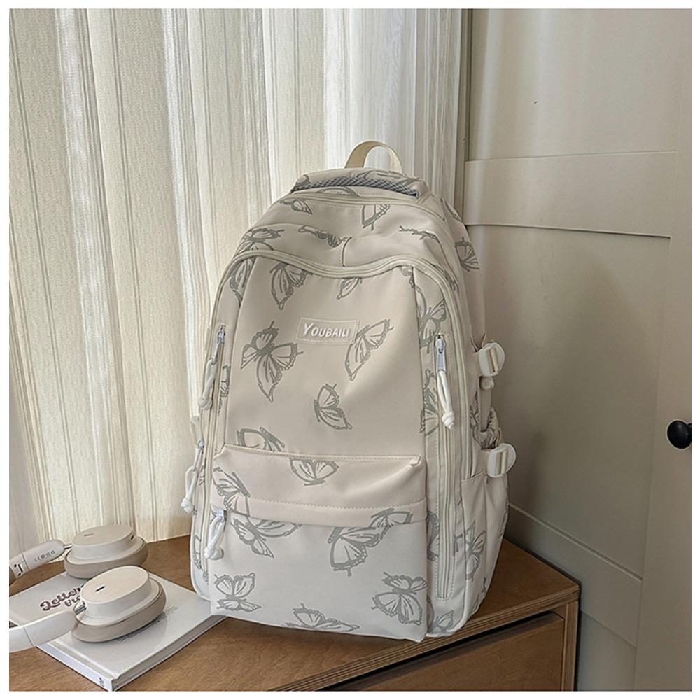Japanese ins style high-value backpack new girl cute student school bag college style middle school student backpack белый