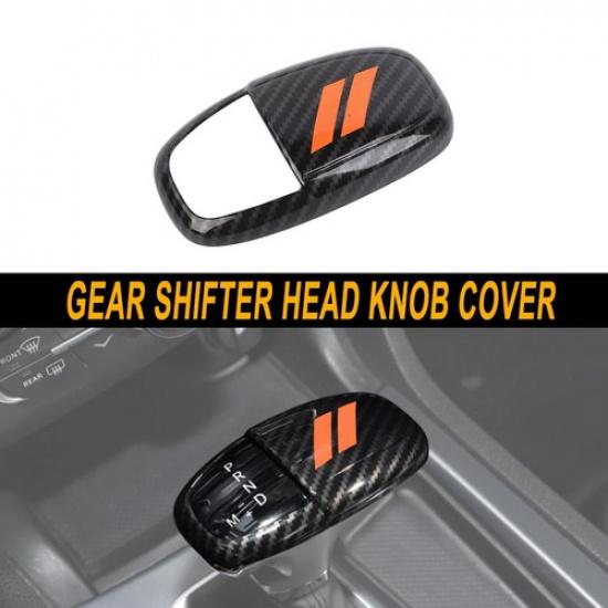 

Gear Shifter Head Knob Cover for Challenger Charger 2015+ Carbon fiber&Orange